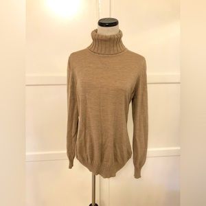 Enzo Montana beige 100% wool turtleneck sweater size XL fits like Medium